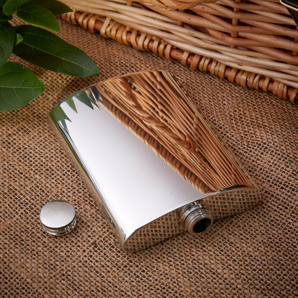 6oz Plain Pewter Pocket Flask